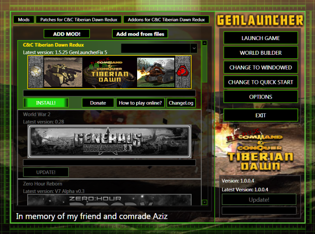 C&C Tiberian Dawn Redux On GenLauncher image - ModDB