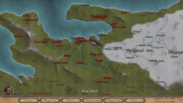 world map preview image - With Guns mod for Mount & Blade: Warband - ModDB