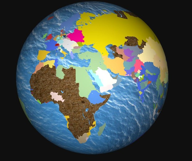 Europe on a Globe Map