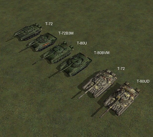 T-72 and T-80 variants