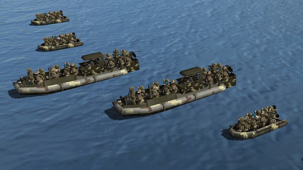 Ukrainian boats with Marines for Krynky mission