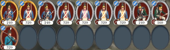 Bavarian, Wurttemberg units roster for 1800