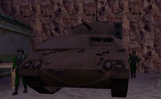 2 People beside of a tank Bradley, on Mission 1 - Welcome To Black Mesa