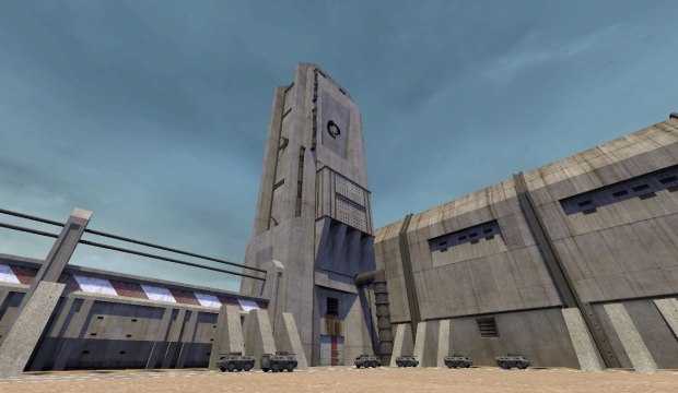 A Combine military base in the wasteland