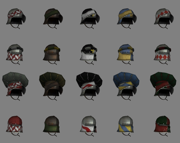 Various Painted Sallets