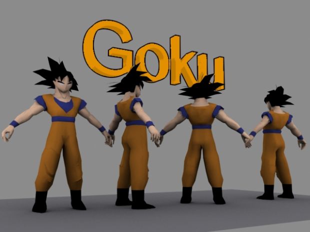 [WIP]Goku_Unskinned Model