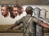 British Player Model, Private Soldiers Face --North African Campaign
