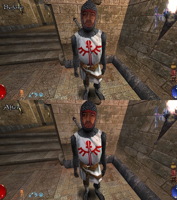 Castle guard texture comparison