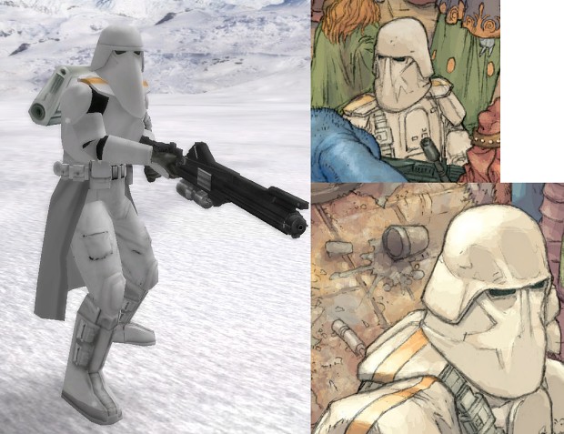 Snowtrooper now made to look more like the comic
