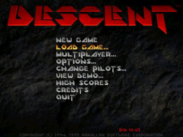 Descent: Menu Screen