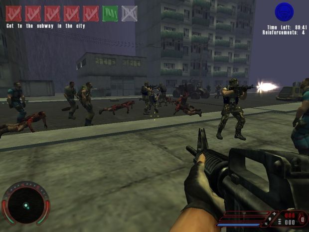 zombies in city with mercs fighting!