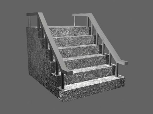 An old concrete staircase