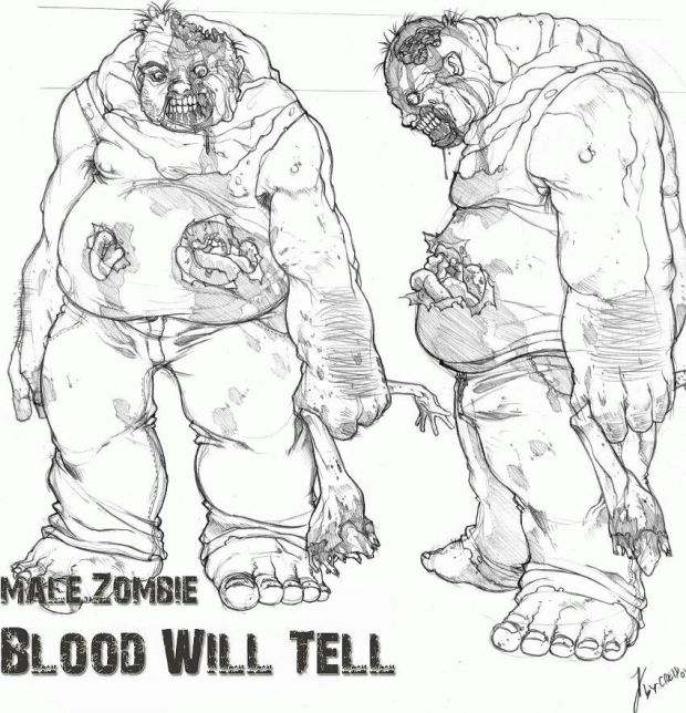 Male zombie concept art