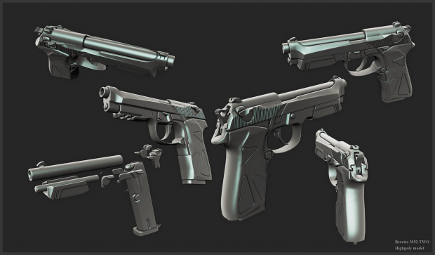 Beretta 90 TWO 9MM -- High Poly Version