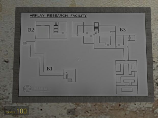 Map of the RE1 research facility 