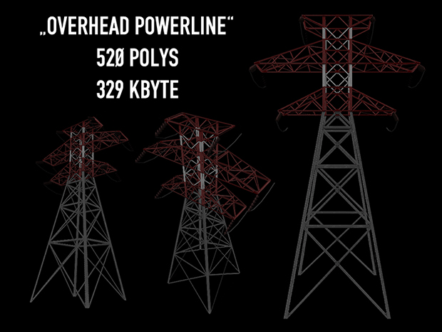 Substation >Overhead Powerline<