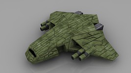 Ancient Heavy Fighter (LowPoly-Render)