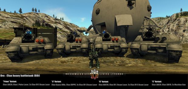 Oro battle tank - four variants
