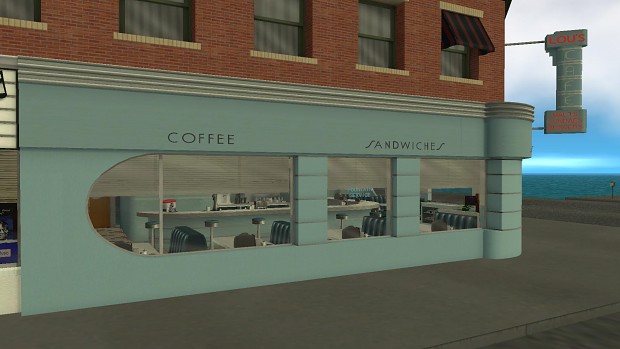 1955 Lou's Cafe - In Game - Day