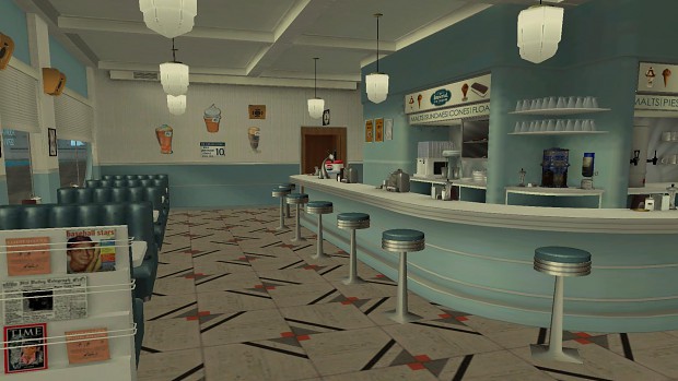 1955 Lou's Cafe - In Game - Day
