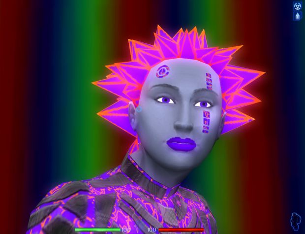 Punk Female Purple Eyes
