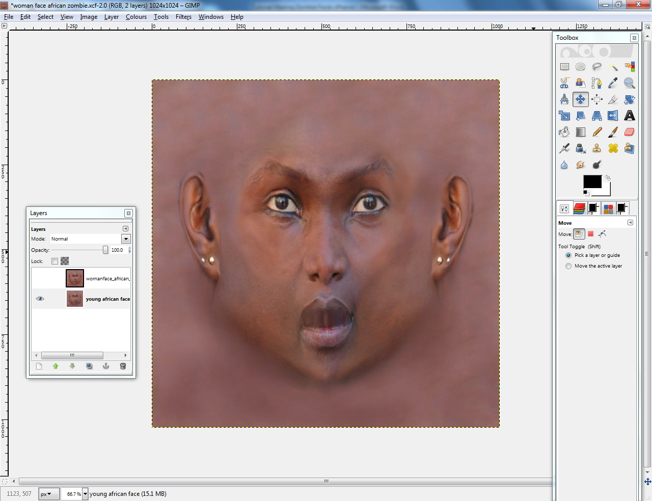 face texture map zombie