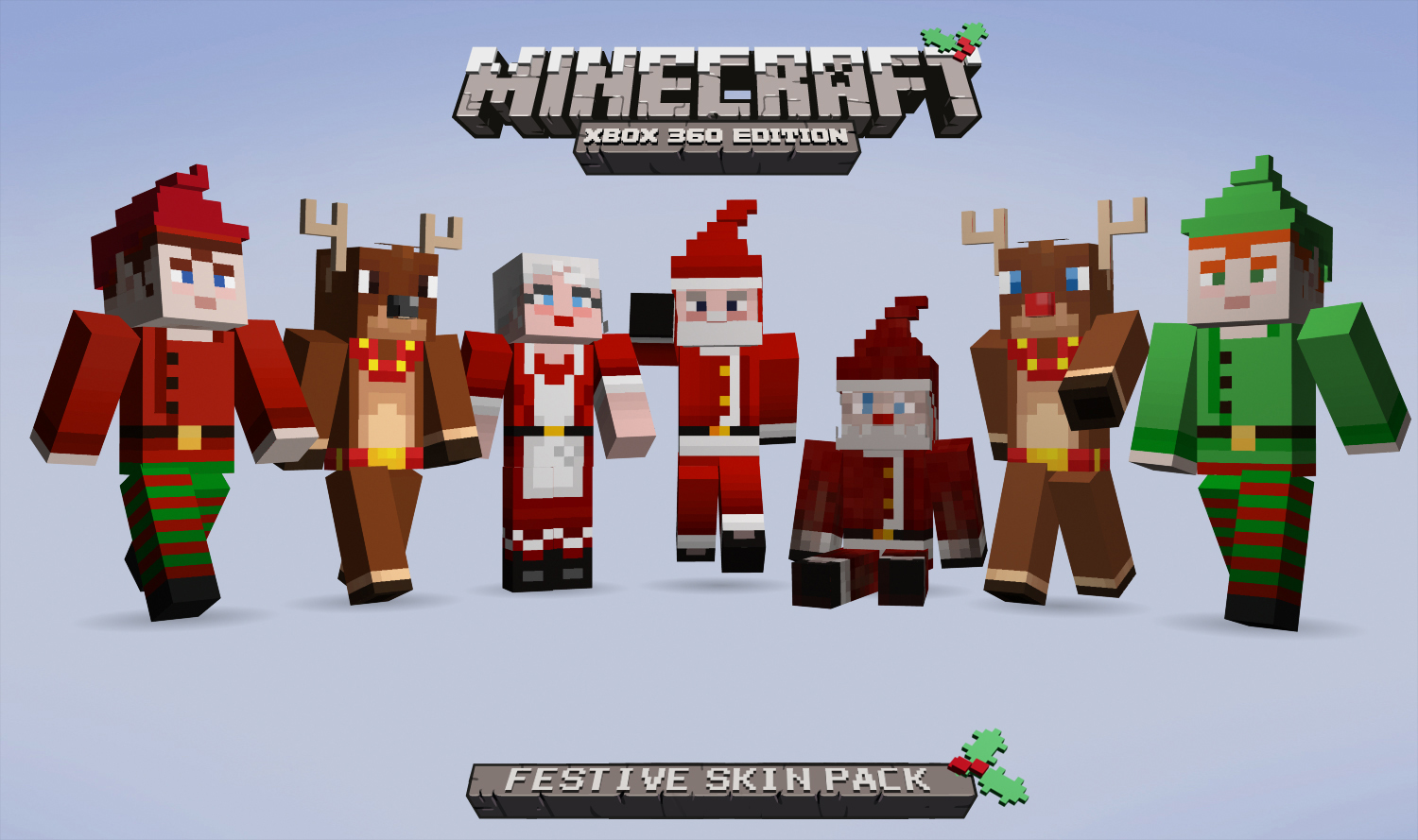 Minecraft Xbox 360 Edition Festive Skin pack on sale news - ModDB