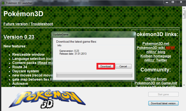 Menu image - Pokemon 3D Adventure - ModDB