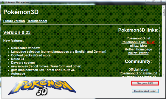 Menu image - Pokemon 3D Adventure - ModDB