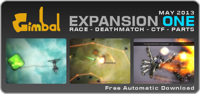 Gimbal EXPANSION ONE Header Graphic - May 2003 - RACE - DEATHMATCH - CTF - PARTS