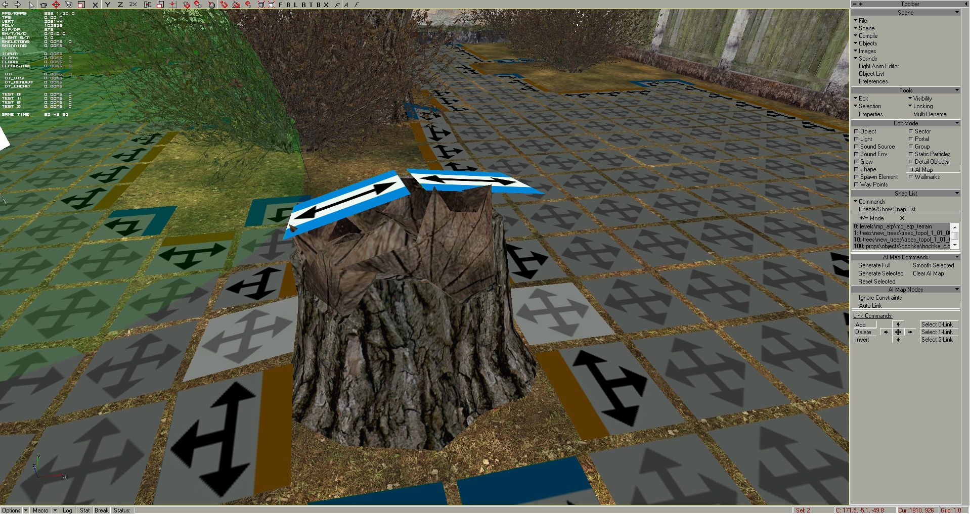 These 2 ai nodes are useless, it would be weird to see npcs/creatures walking on top of the trunk