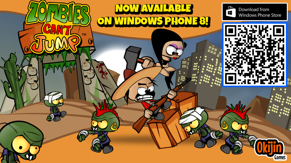 Zombies Can't Jump has now been released for Windows Phone
