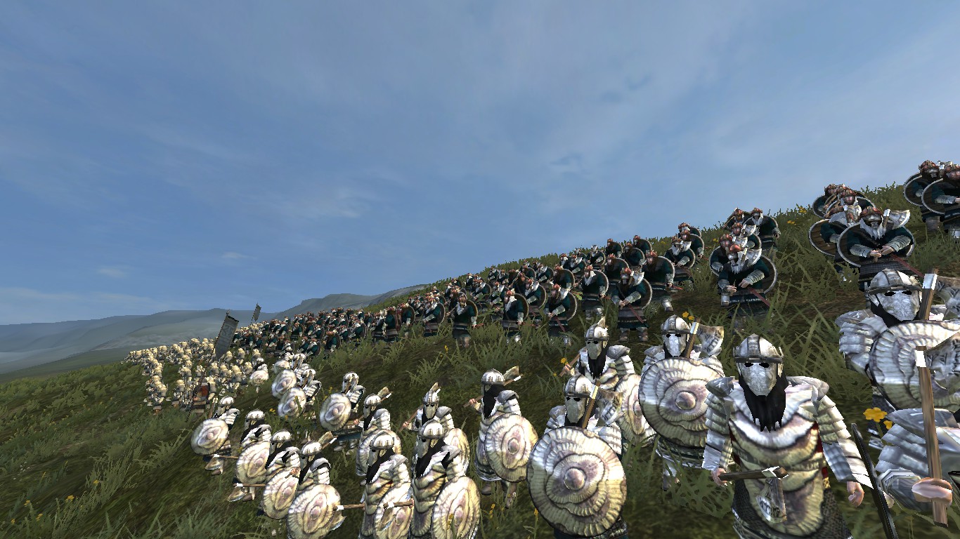 An army of Dwarves lead by Balin's iconic guard.