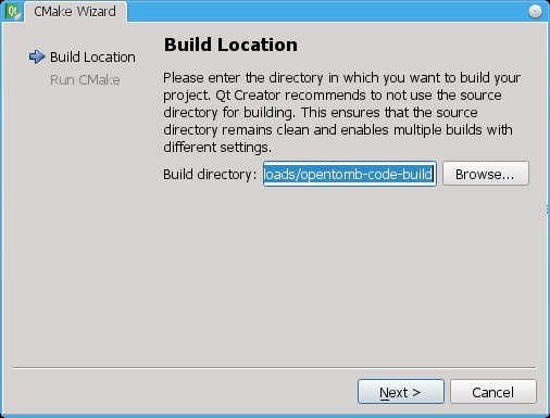 Choosing a build directory