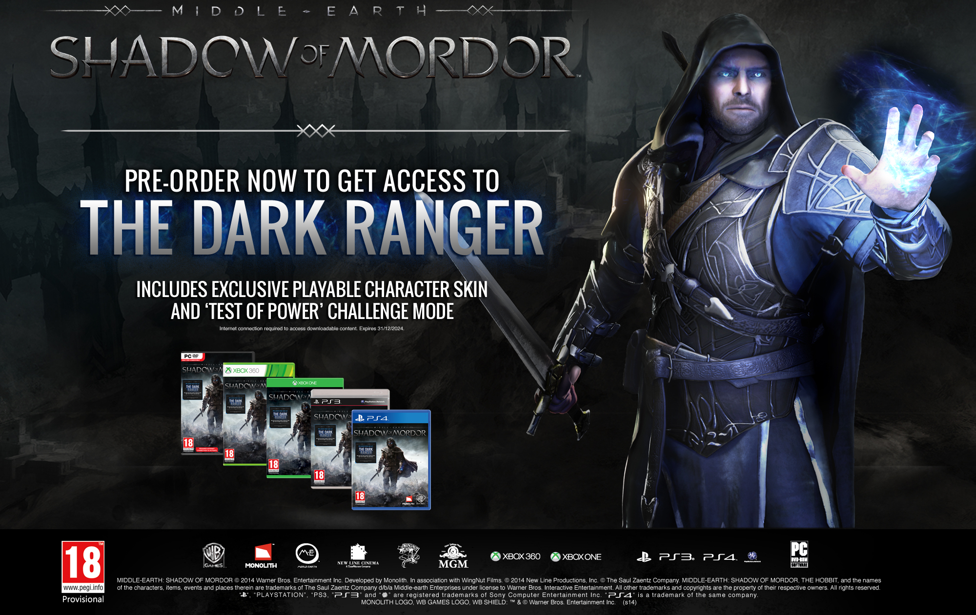 Middle-earth: Shadow of Mordor Windows, XONE, X360, PS4, PS3 game