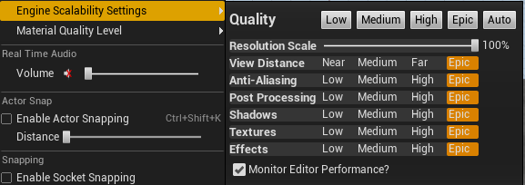 Scalability in Editor