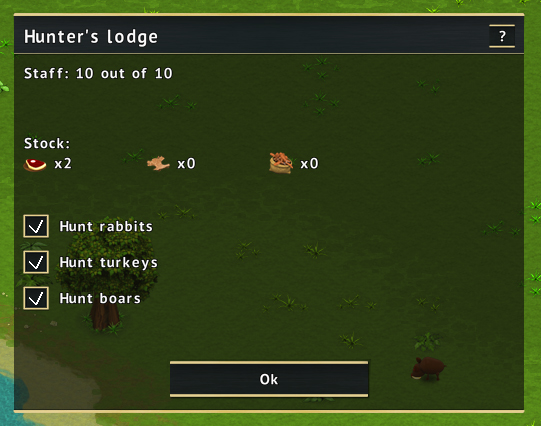 Hunter's lodge screen