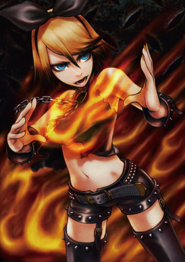 This is Hagane M. Rin, She has a rather high-pitched voice, she burns people with it