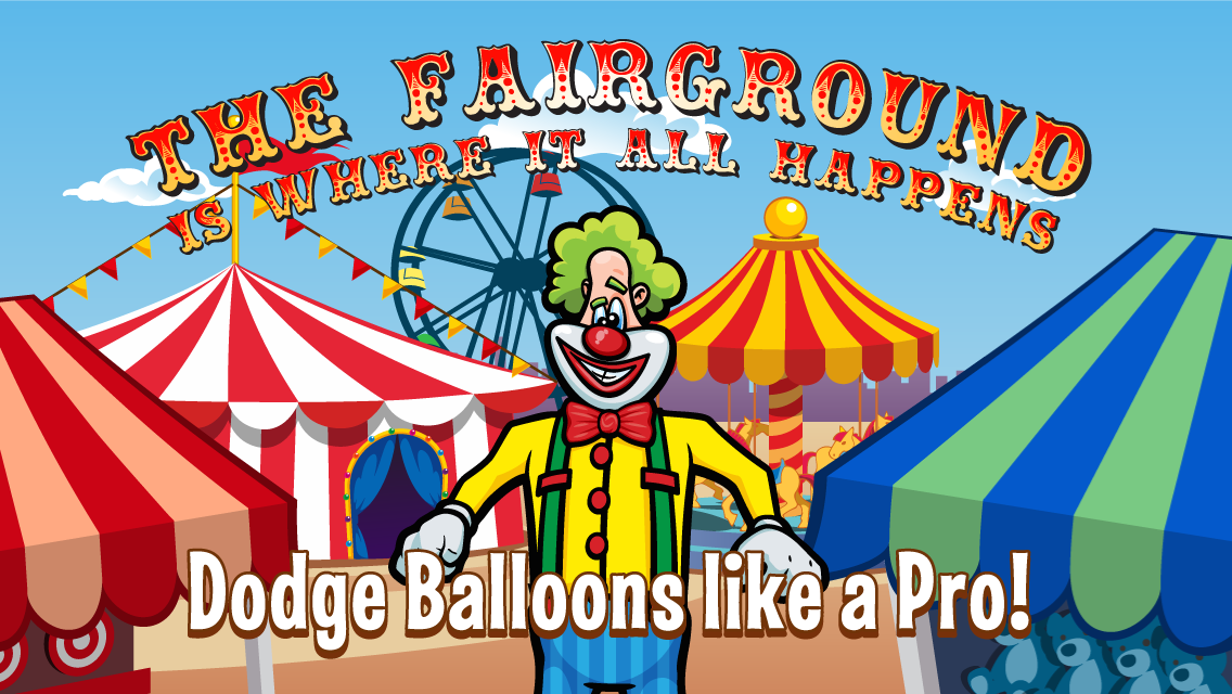 Laugh Clown promo art: 'The fairground is where it all happens!'