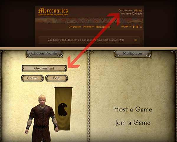 Screenshot of In-game Profile