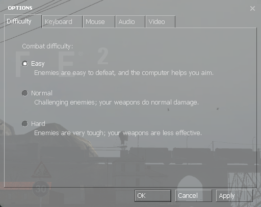 The difficulty settings in Half-Life 2