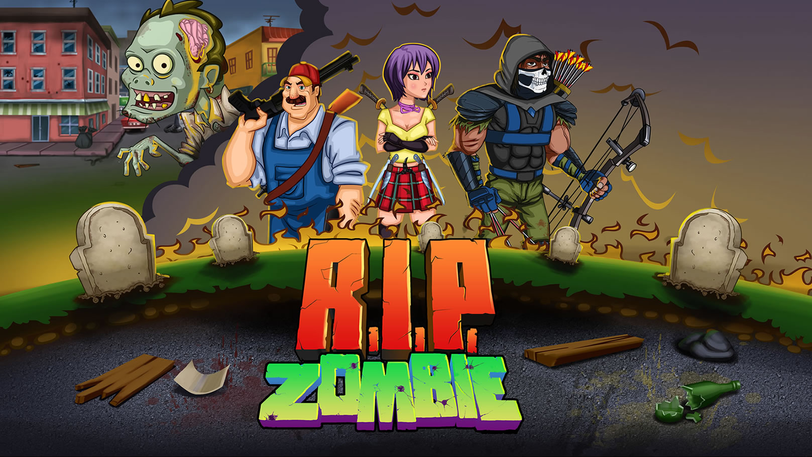 R.I.P. Zombie is a zombie survival puzzle game with RPG elements feature -  ModDB