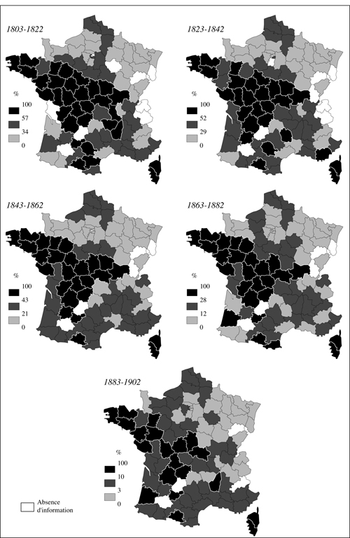 Regional Distribution of Literacy in France