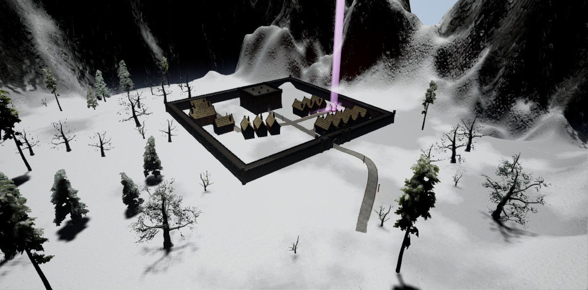 Snowy castle within the action RPG Fictorum
