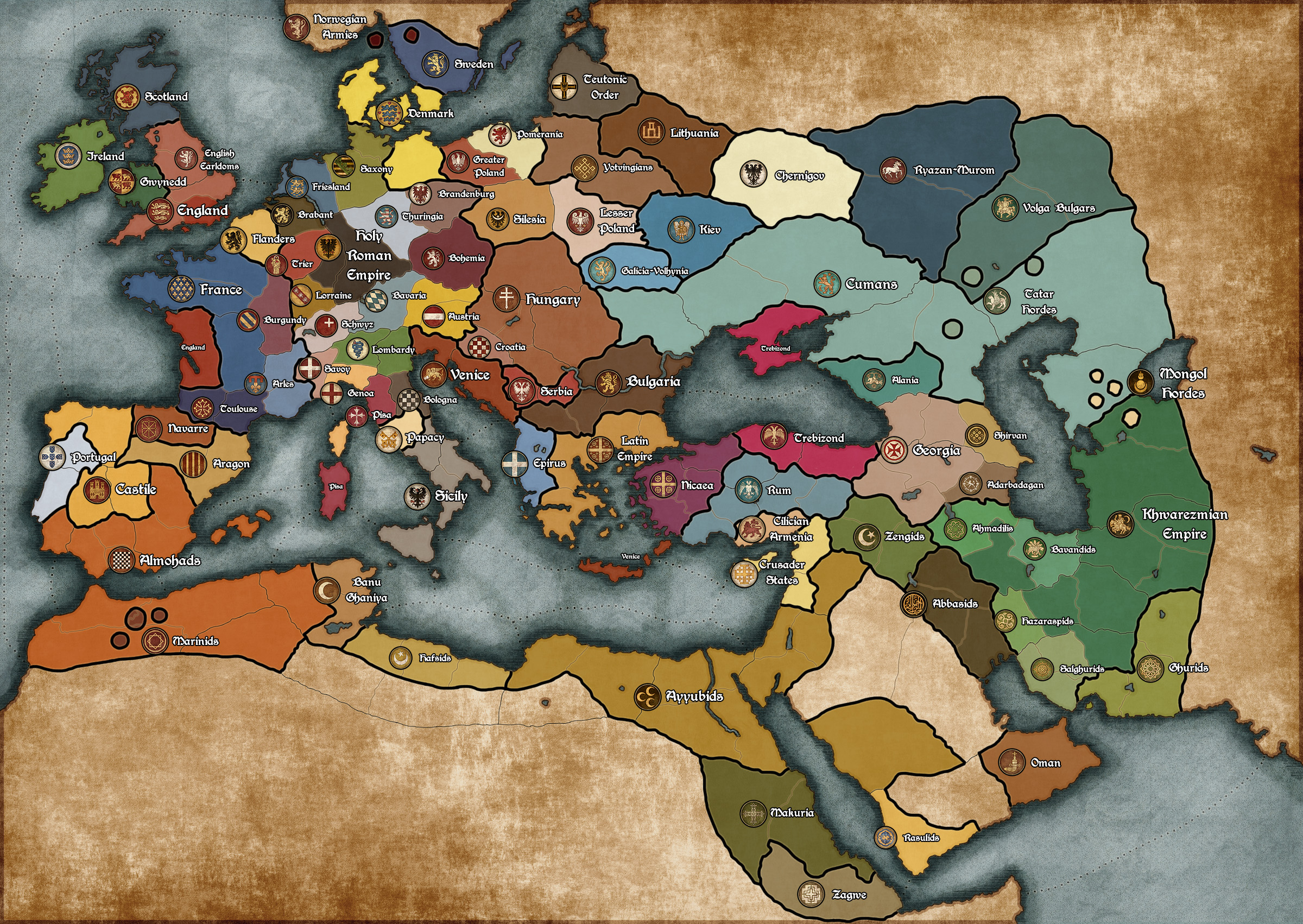 total war attila campaign map