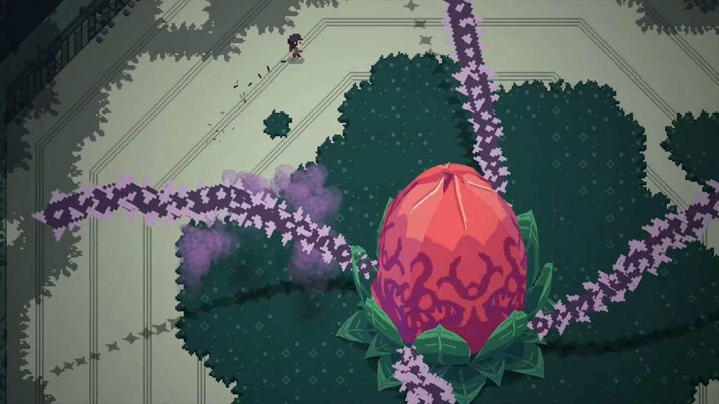 The battle against Vinethesis in Titan Souls