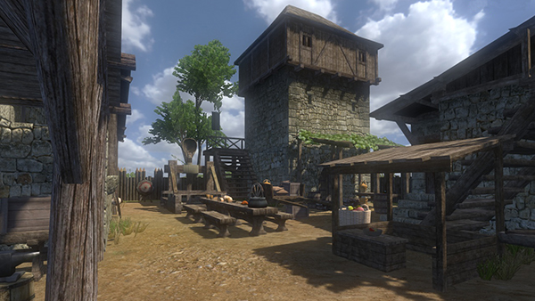 An in-game screenshot of a clan camp