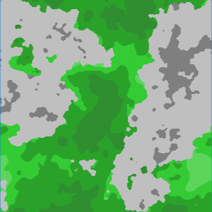 Areas smoothed using cellular automata algorithms