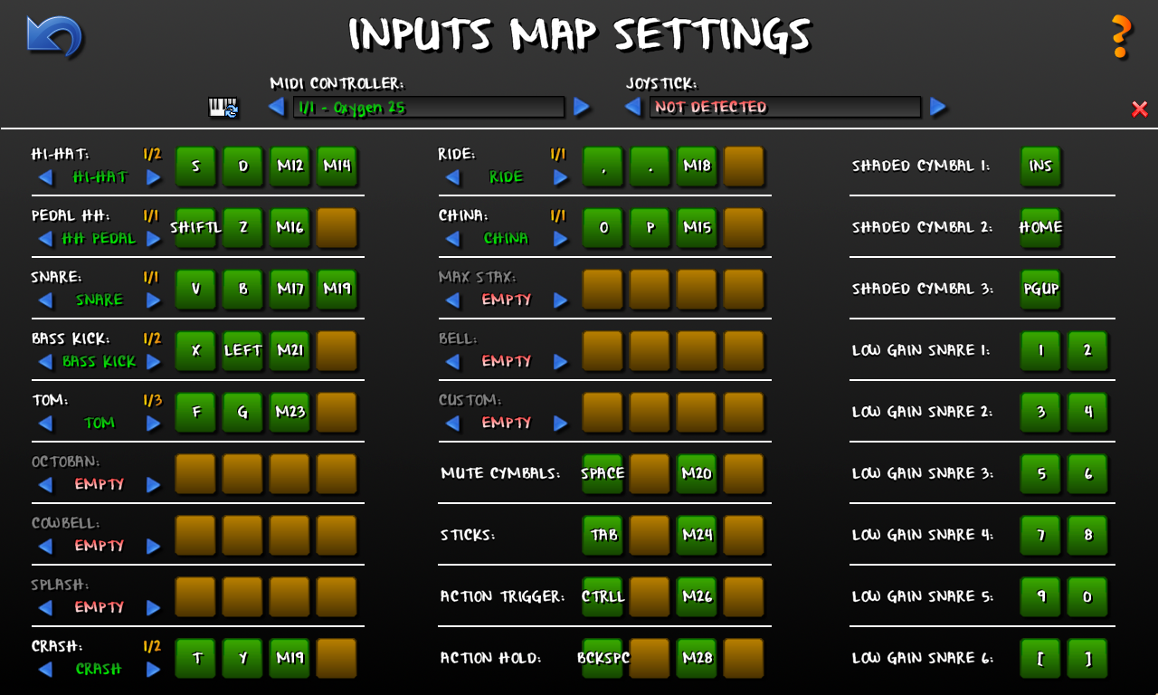 Input map