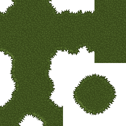 A pixel art grass tileset